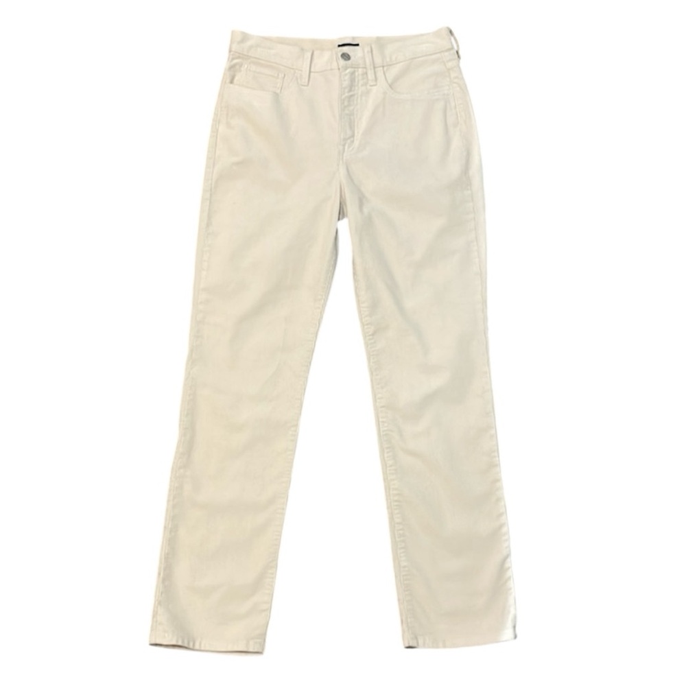 J. Crew Factory Cream Corduroy Full Length Essential Straight Jeans 28 EUC